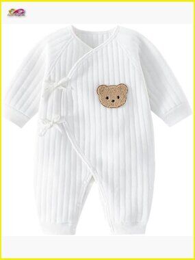 Newborn Cotton Bear Onesie Long Sleeve Bodysuit Baby Boy Girl Unisex